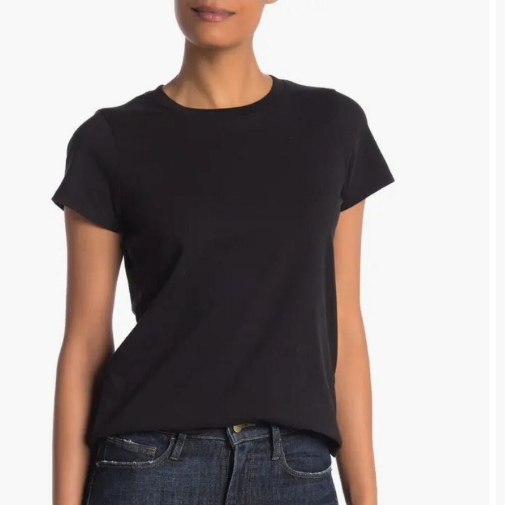 Madewell Black Vintage Crewneck Cotton T-Shirt Slightly Shrunken Baby Tee XXS 00